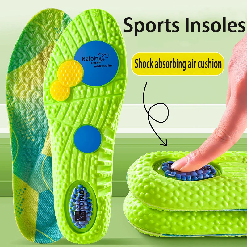 PU air cushion sports insole soft and comfortable sole arch support mens womens elastic shock absorption 250219