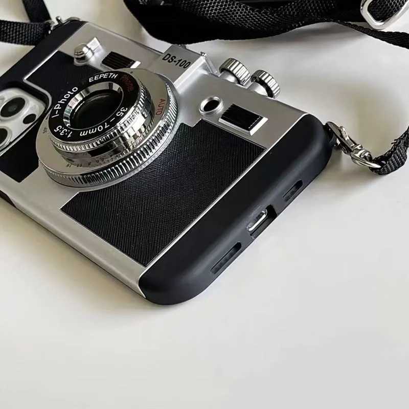 New Arrival Emily In Paris 3D Retro Camera Leather Case for IPhone 11 13 14 15 Pro Max 12 Mini XS XR X 7 8 Plus SE 2022 IPones Accessories O250219