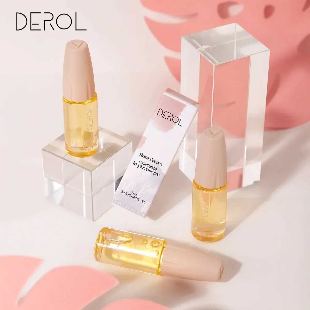 DEROL Ginger Extract Peppermint Lip Plumper Day Night Repair Moisturizing Long-lasting Lip Pack Lip Purple Special Effect MakeupW250219