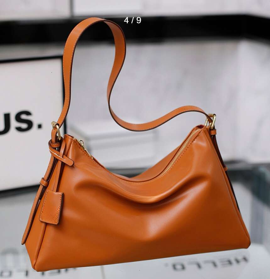 Female Armpit Cowhide Handbag, Shoulder Bag, High-Quality