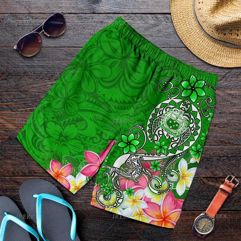 Men's Shorts New Vintage 3D Samoa Emblem Printed Beach Shorts Fashion Streetwear Board Shorts Unisex Cool Swimming Shorts Men Swimming Trunks z25