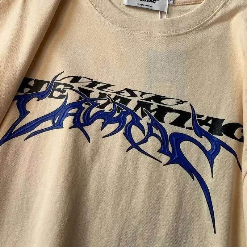 American Vintage Letter Print Graphic T-shirt Men and Women Summer Relaxed Couple Casual Hip Hop Short Sleeve Top y2k