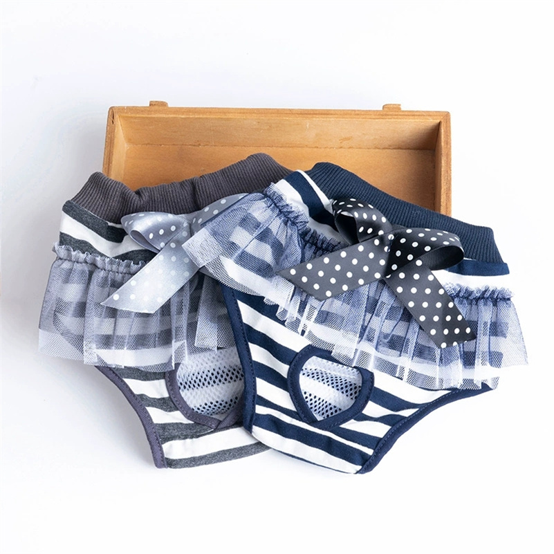Cute Animal-Themed Canine Hygiene Panties Featuring Embellished Bows - Durable Pet Health Liners