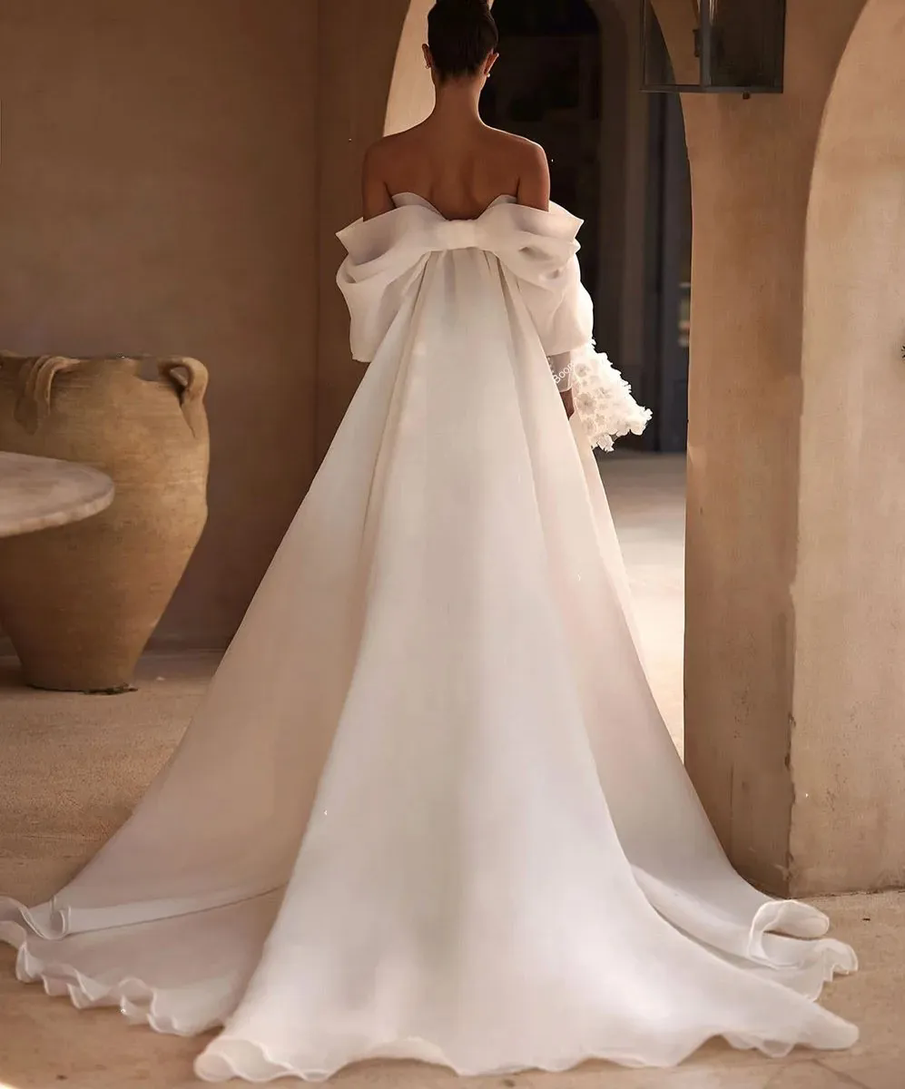 Princess Wedding Dress Illusion Long Sleeves Floral Bridal Gowns Sweep Train Tulle Robe De Mariage Garden Plus Size Bride Vestidos De Noiva Custom Mad
