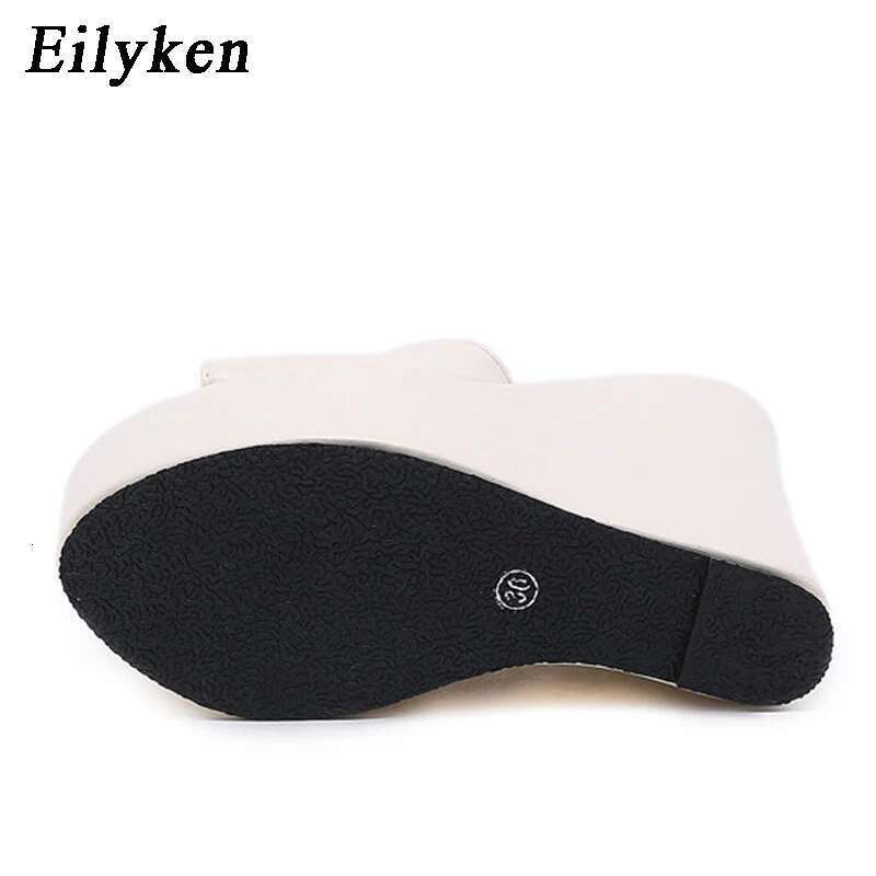 2025 New Peep Toe Platform Wedges Slippers Summer Woman Sexy Super High Mules Sandal Concise Shoes 35-42