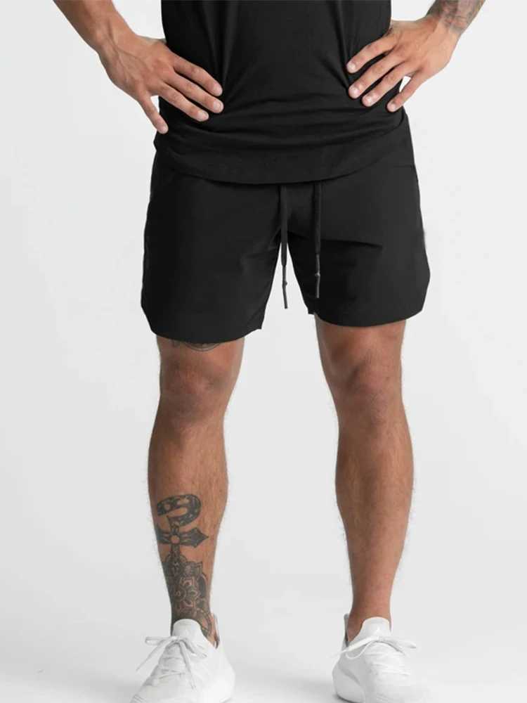 DK-887Mens shorts single woven quick dry solid color running fitness sports casual American fifth pants W250219