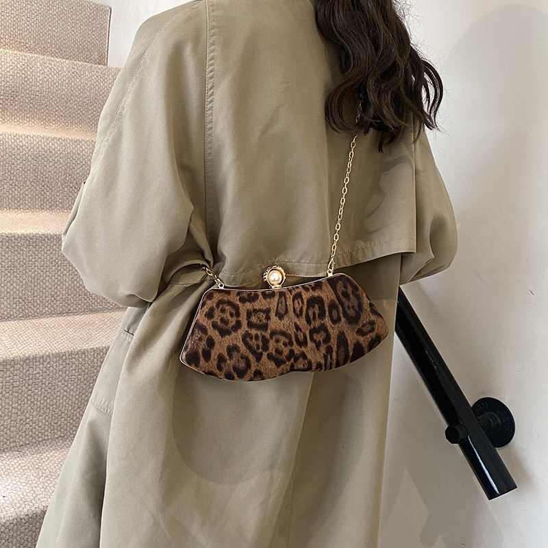 2025 New Western Style Chain Leopard Pattern French Personalized Large Capacity Design Crossbody Handheld Small Square Women's Bag #swissmilitary