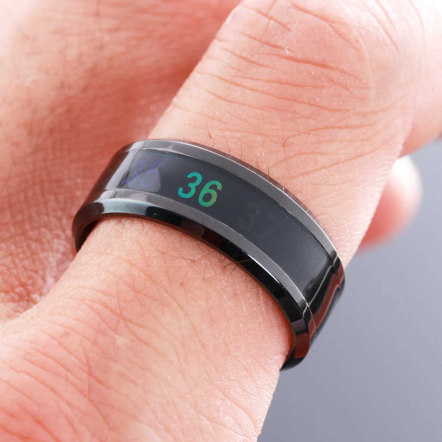 Temperature Ring Titanium Steel Mood Emotion Feeling Intelligent Temperature Sensitive Ring for Women Men Waterproof JewelryXJ250219