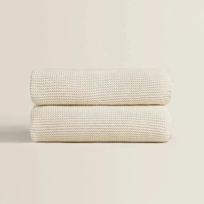 Knitted Baby Blankets born Swaddle Wrap Beige Crib Quilt Throw Blanket Toddler Infantil Stroller Sofa Bedding Sleeping Covers 250218