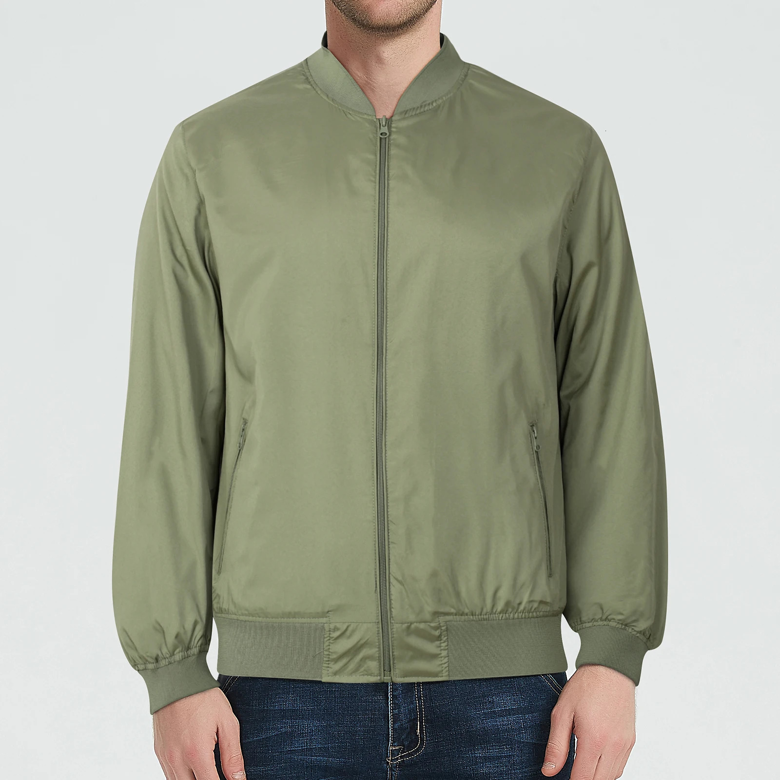 Mens Bomber Jacket Fashion Stylish Lightweight Windbreaker Spring Fall Casual Jackets For Men 250218