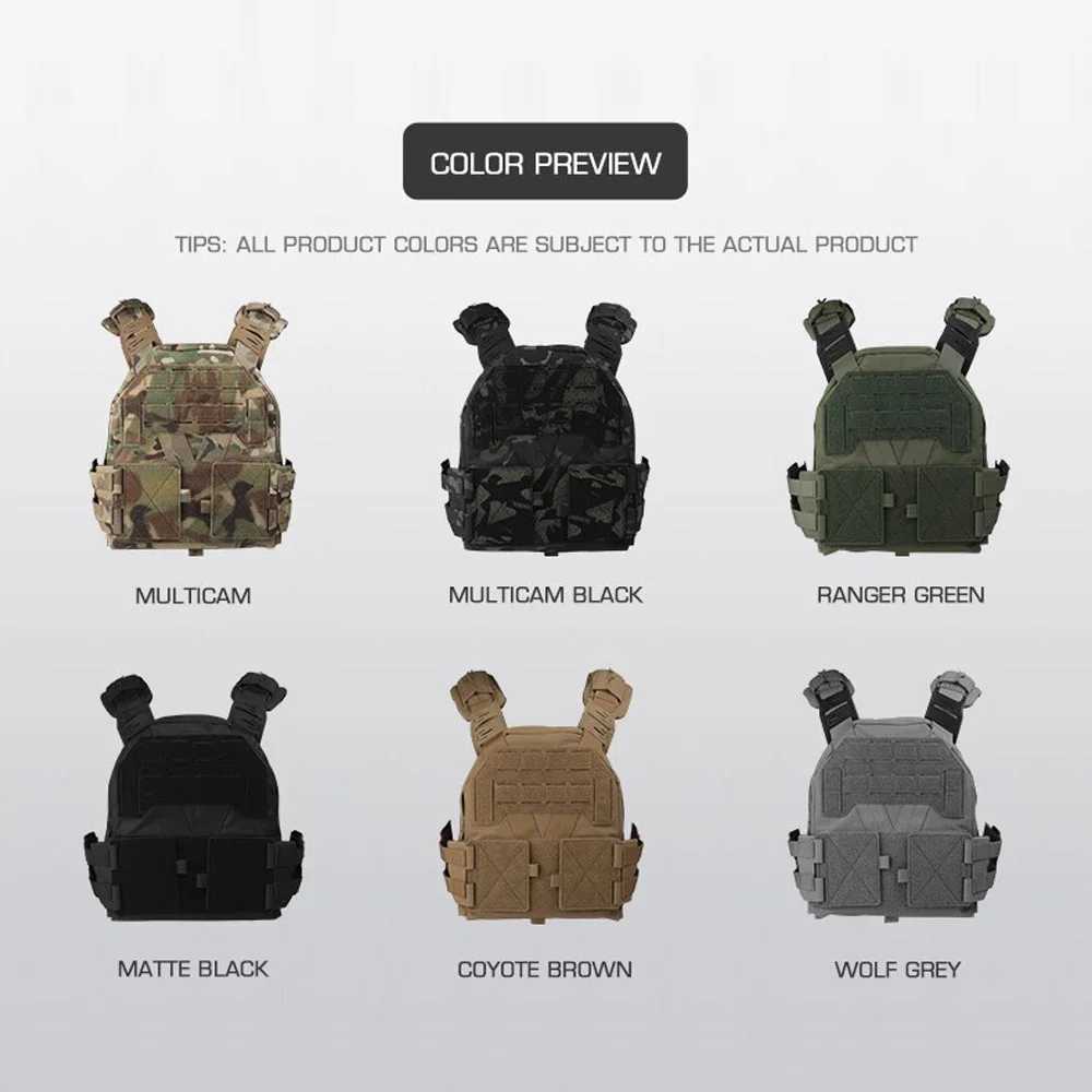 KZ Tactical Vest Plate Carrier Hunting Vest Comfort Lightweight Utility MOLLE Quick Release Agilit Army Airsoft Militar GearXJ250219