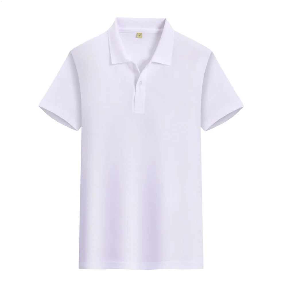 Mens Polo shirt short sleeved mens versatile casual fashion trend lapel tshirt half top 250213