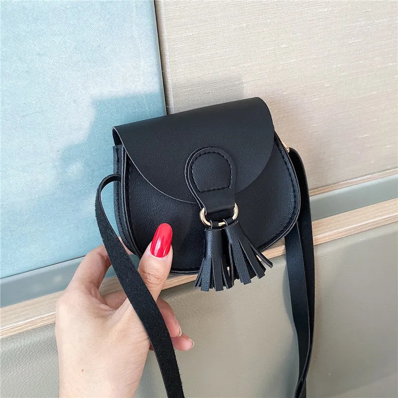 Mini Children Bag Cute PU Tassels Decor Princess Messenger Bags for Baby Girls Fashion Shoulder Bag Girls Birthday Gifts 250219