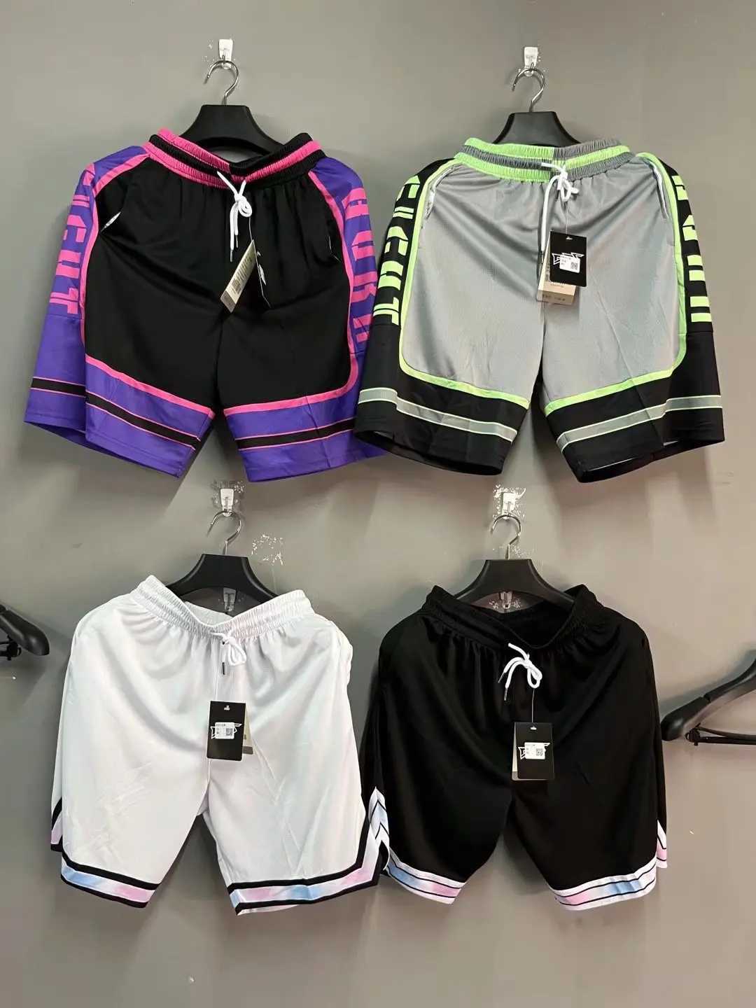 Men's Shorts Mens shorts elastic and breathable sports running shorts outdoor training fitness shorts loose beach basketball shorts z250219