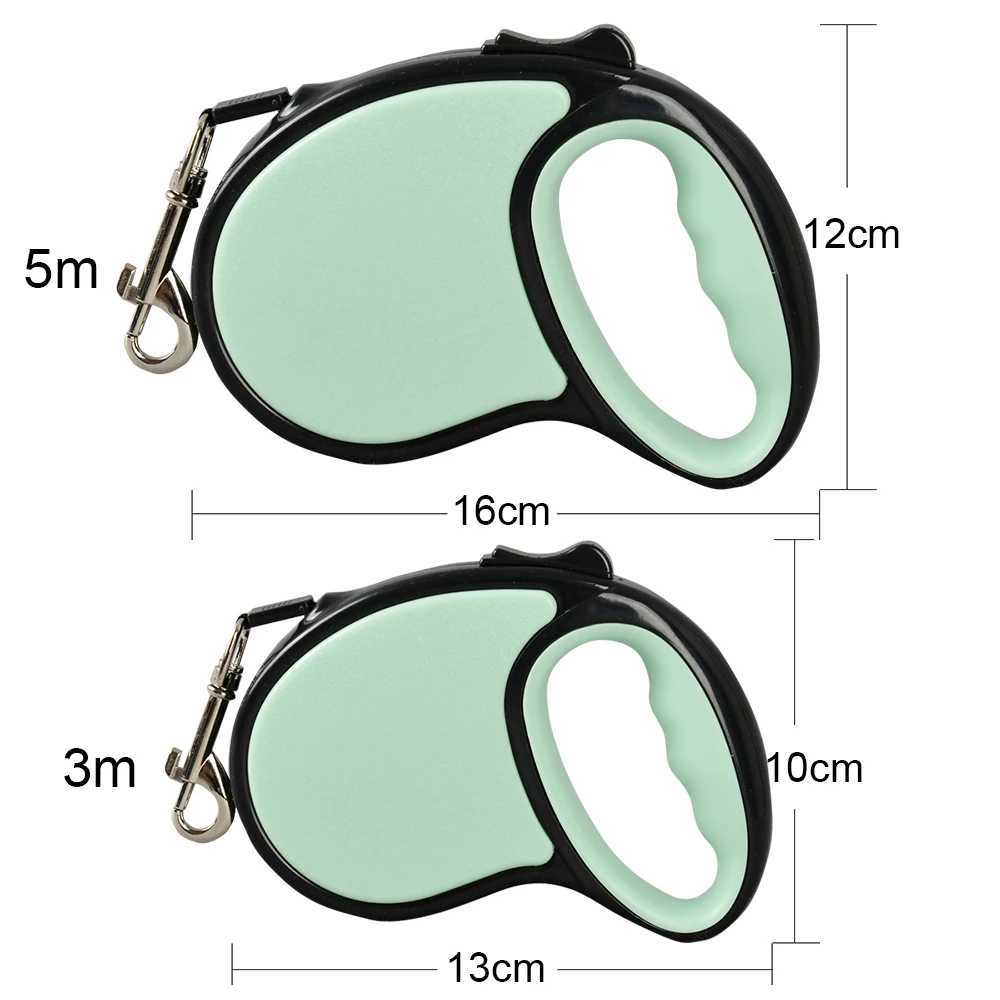 5m Pet Roulette Leash for Small Medium Dogs Cats Automatic Retractable Durable Nylon Puppy Walking Running Outdoor Collars RopeXJ250218