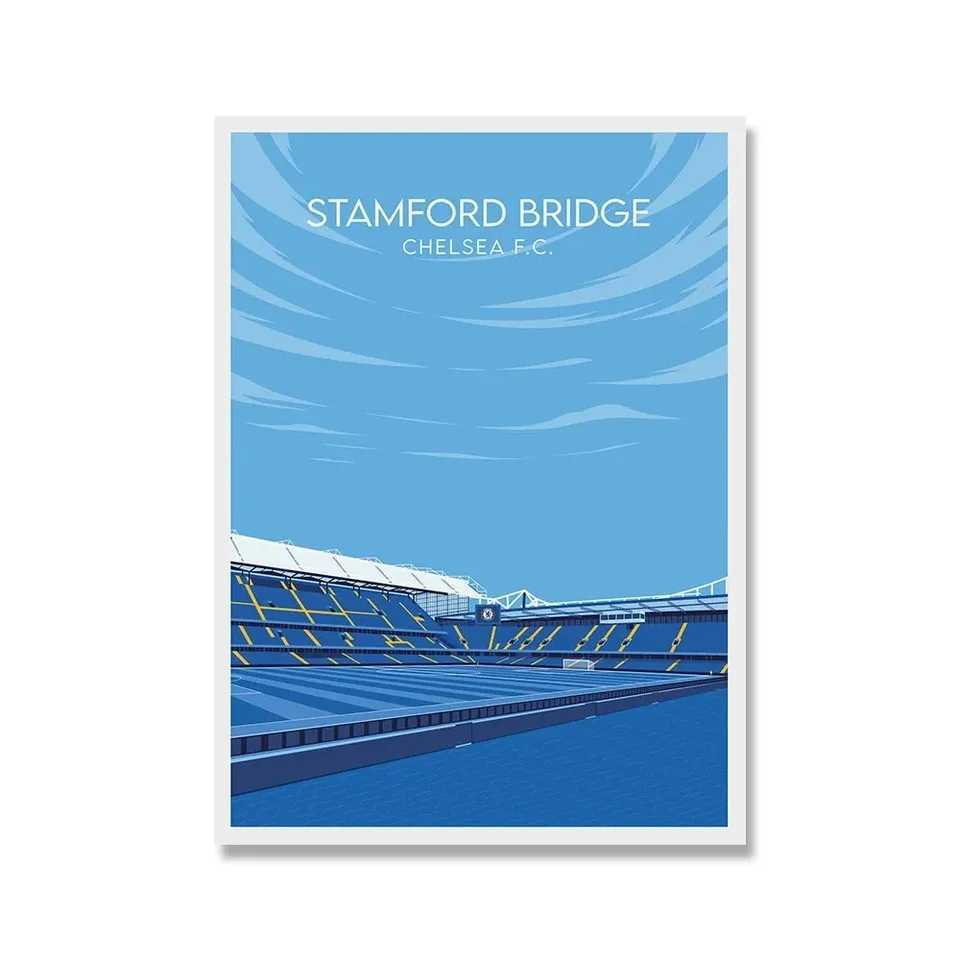 Sports venue canvas football field cricket sports wall art Nordic posters and printed cartoon images Y250218