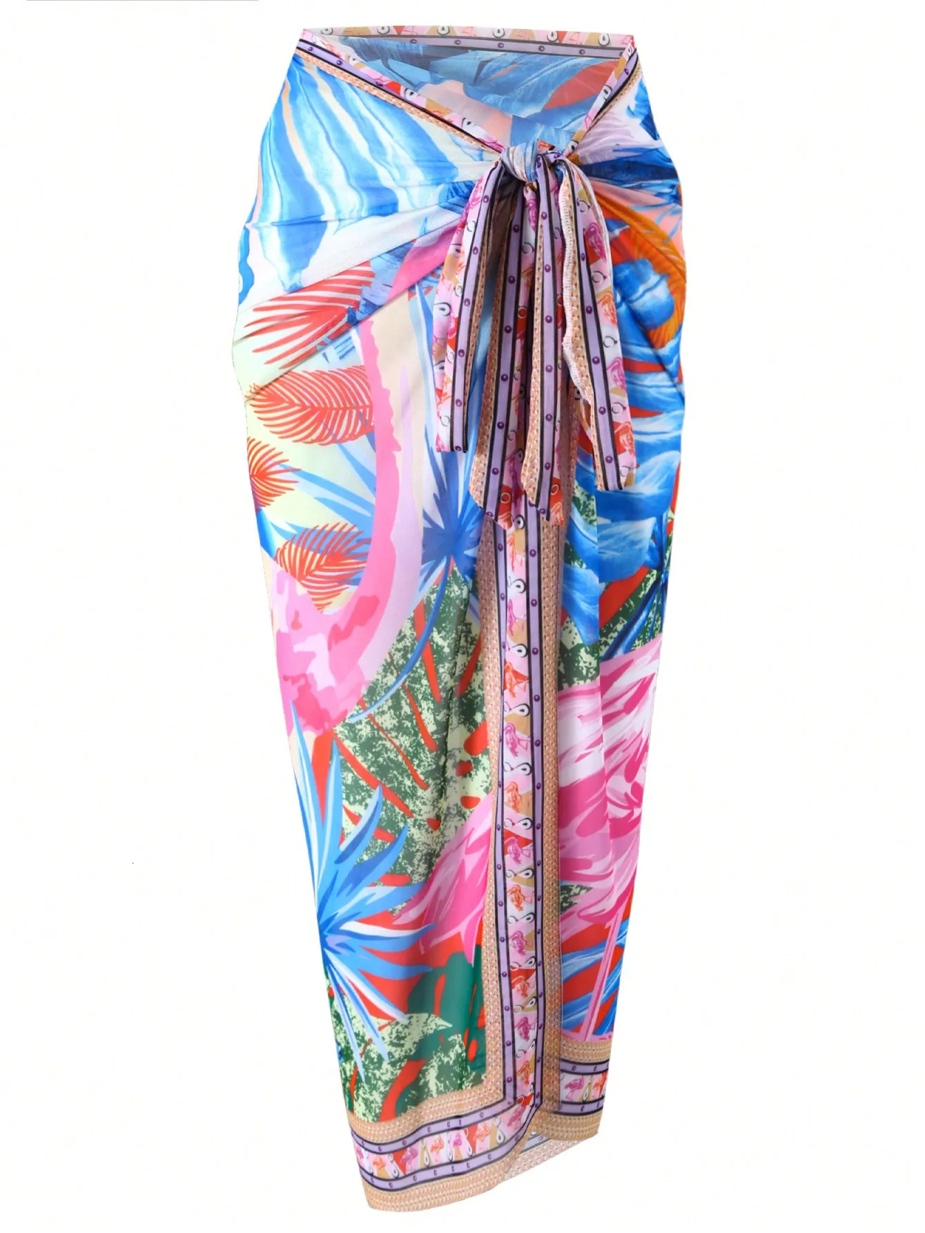 positioning printed onepiece swimsuit yarn skirt twopiece set 250219