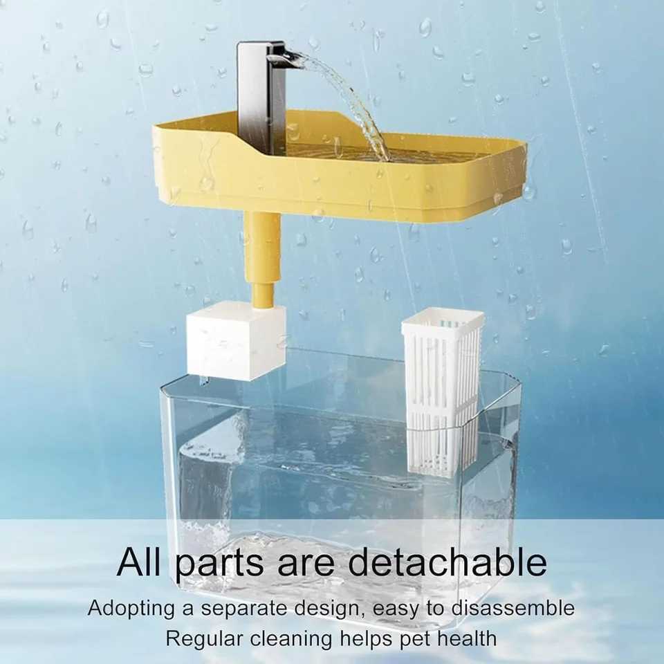 Dog Feeders USB Automatic Water Drinking Fountain Dispenser live water circulation Cat Water Bowl Removable with Pump Water Filter Silent H250218