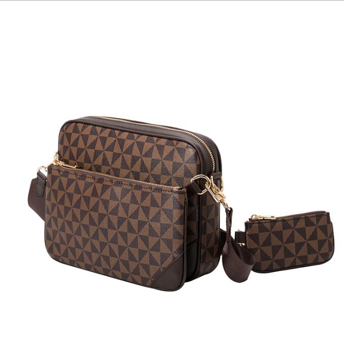 High Quality Designer mens womens POCHETTE TRIO Cross Body Wallets Leather tote Patchwork handbag shoulder bags Totes Purse Crossbody Bag with dust bag 10A
