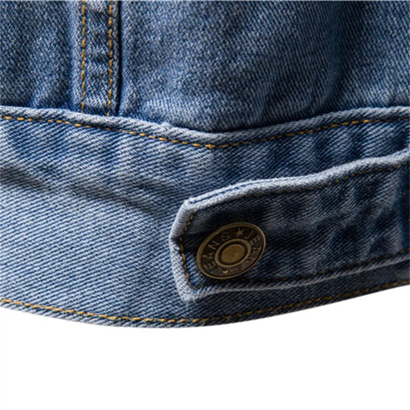 Spring Autumn Cotton Jeans Jacket Man Fashion Denim Jackets Coat Male Turn Down Collar Casual Bomber Men Clothing Outwear 250214