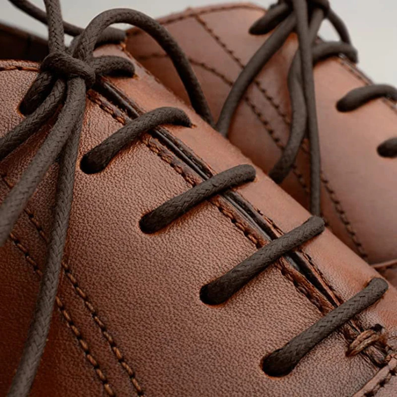 Casual Cotton Shoelaces Waterproof Waxed Oxford Round Shoe laces Leather Shoestring Cord Ropes 60cm80cm100cm120cm140cm180cm 250219