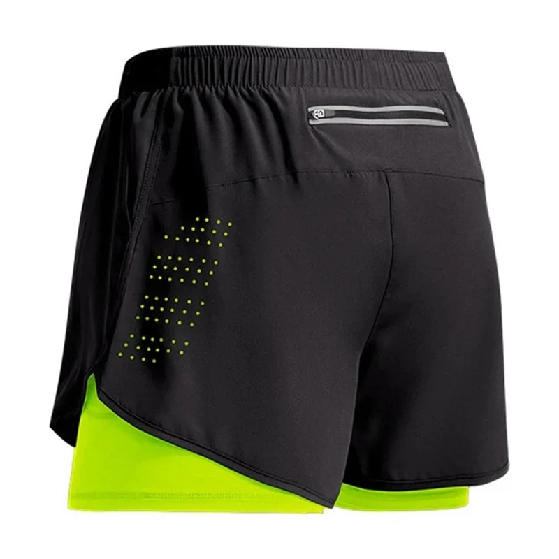 Sport Shorts Men Sportswear 2 In 1 Short Pants Doubledeck Beach Bottoms Summer Gym Fitness Training Jogging Running 250219