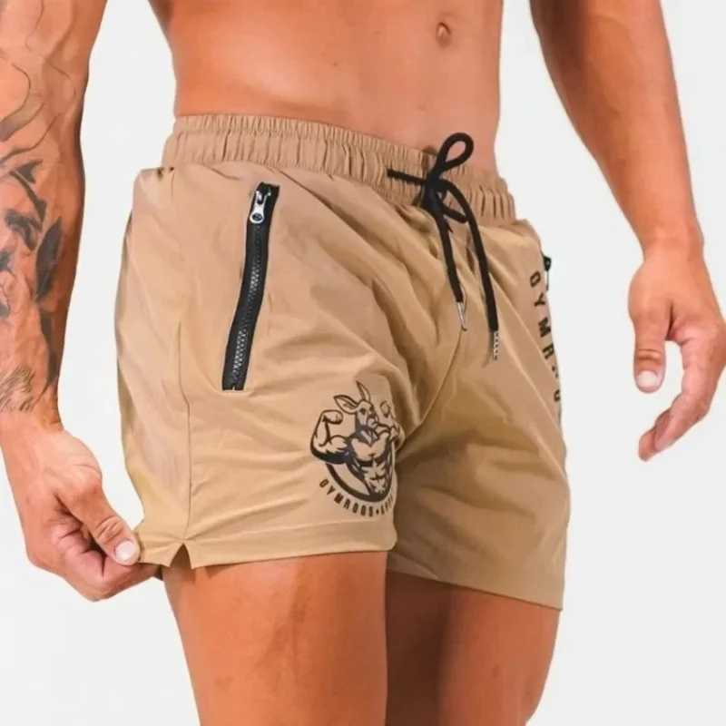 Mens Sports Shorts Gym Workout Running Shorts Summer Training jogger Woven shorts men Quick dry zipper pocket Fitness Sweatpants W250219