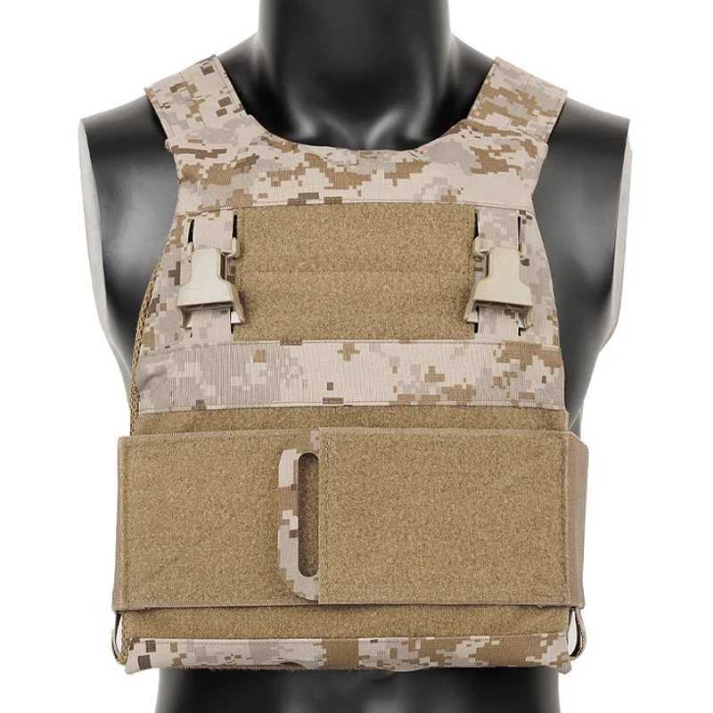 Airsoft Low Vis Slick Vest Tactical Plate Carrier Elastic CummeRBund Vest Quick ReLEase Lightweight 500D VestXJ250219