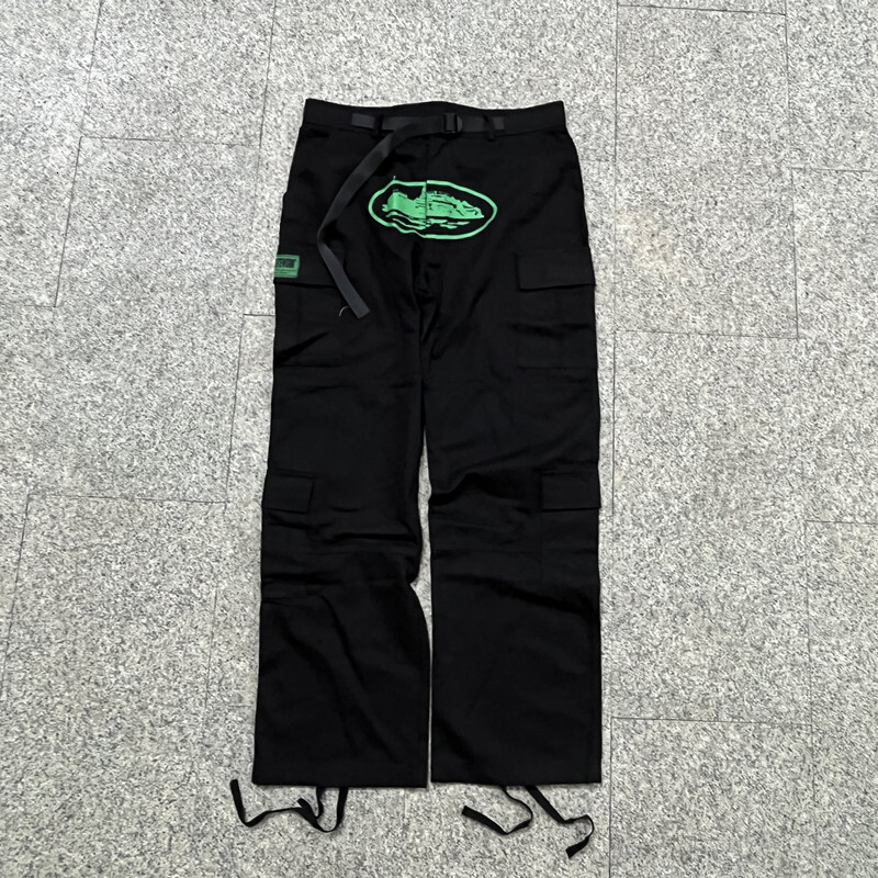 24S Trendy Devil's Island Multi Pocket Elastic Casual Work For Couples, High Street Pants