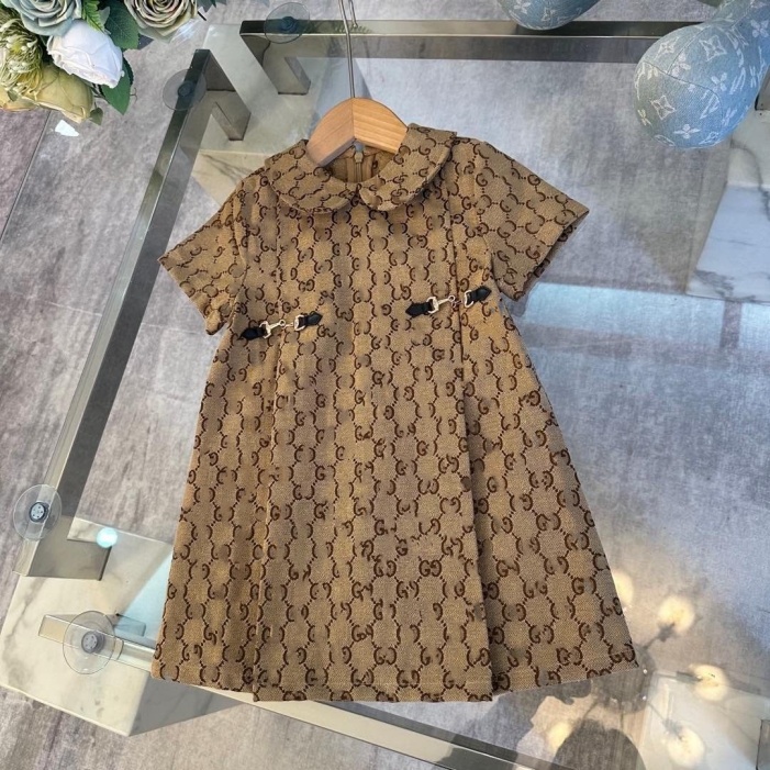 Baby Girl Designer Clothing Girl Luxury Clothing Dresses Children Fashion Clothing Children short clothing High quality size 90cm-150cm A6