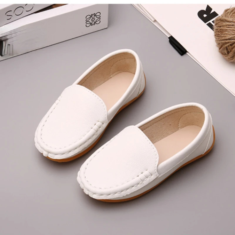 Fashion Kid Casual Shoe Soft Sole Single Shoe Comfortable Sports Shoe Flat Shoe Kid Shoe British Leather Shoe Boy 250219
