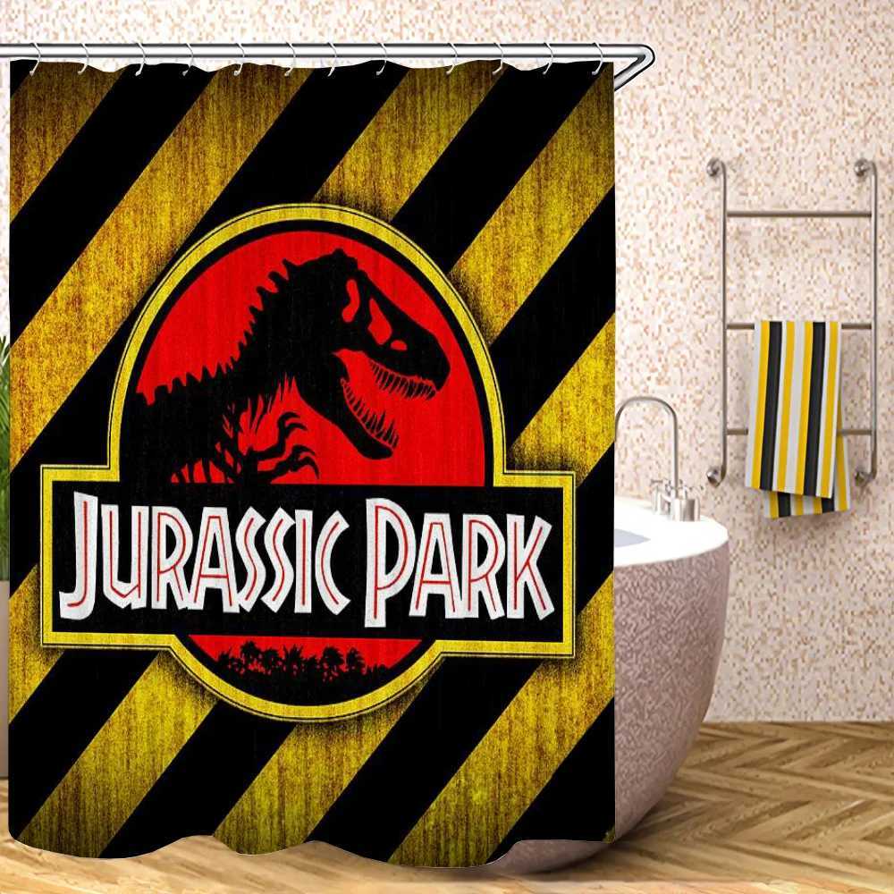 Jurassic Park Bathroom Shower Curtain for Quarto Folding Partition Curtains Bath Accessories Bedrooms Houses Rooms Waterproof Y250218