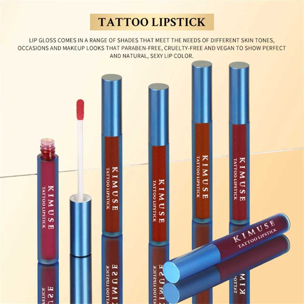 Tear-Off Lip Glaze Matte Lip Tint Peel-Off Liquid Lipstick Waterproof Long-lasting No Fading Lip Gloss Tattoo Dyed Lip CosmeticsW250219