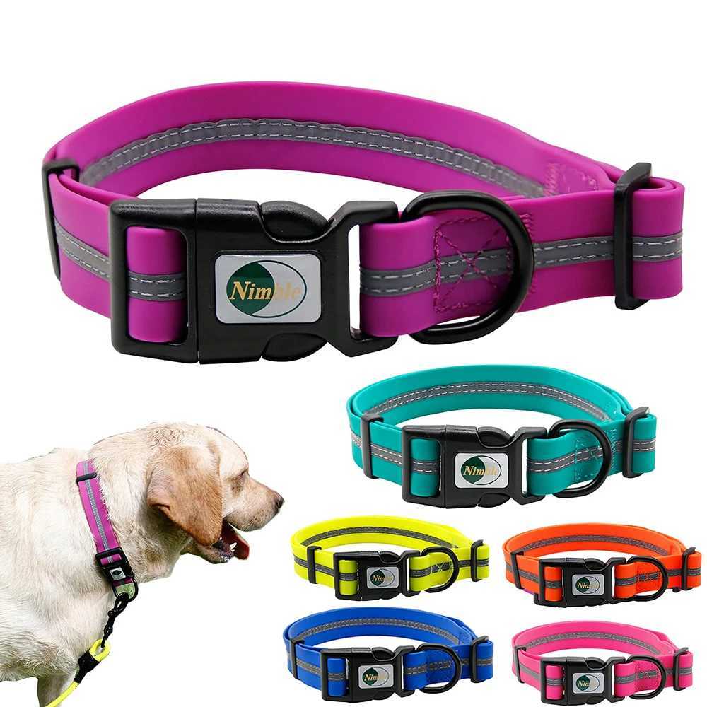 Dog Collar Waterproof Pet Collars Anti-Odor Durable Adjustable Polyester Soft with Reflective Stripe Basic Dog Collars S/M/L W250219