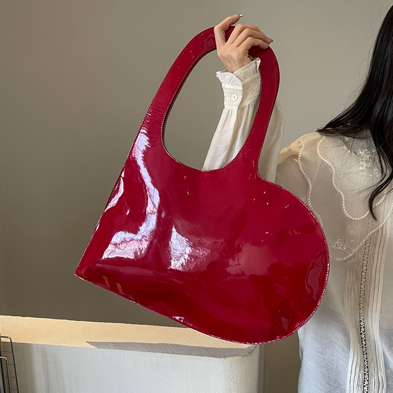 Fashionable Female Shoulder Bag Unique Love Theme Armpit Tote for On-the-Go Style