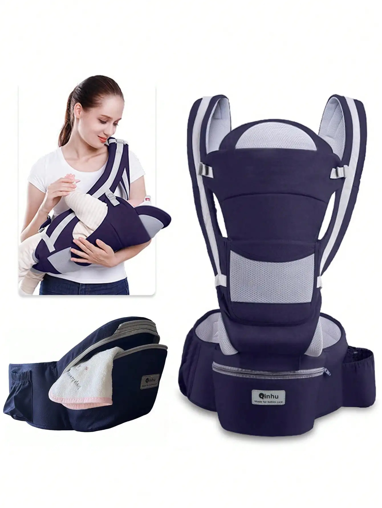 Adjustable Ergonomic Baby With Hip Seat Portable Multifunctional Suitable For Travel Leisure And Daily Use 250219