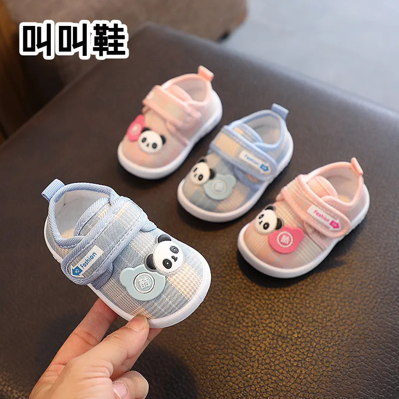 Baby Boy Shoes With Sound Fall Toddler Girl Cute Cartoon Walking Shoe Soft Bottom Low-top Sneakers Casual and Comfortable 250219
