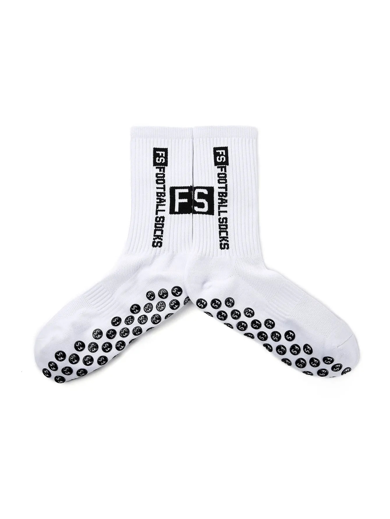 4 pairs of FS and TC mid tube glued football socks for sports training and competition non slip and breathable socks 250219