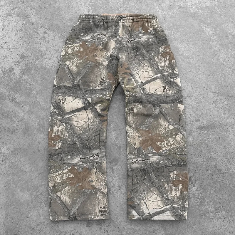 Y2K Retro SweatPants Camouflage Pattern Print Streetwear Men harajuku Street Hip Hop Unisex Oversized Casual Camo Baggy Trousers 250214