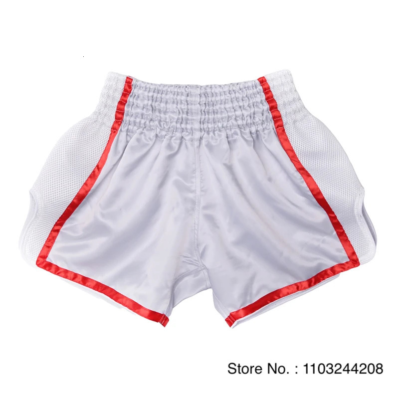 Muay Thai Shorts No Boxing Mens Kids Grappling Kickboxing Cage Fighting Plain Martial Arts Clothing 250219