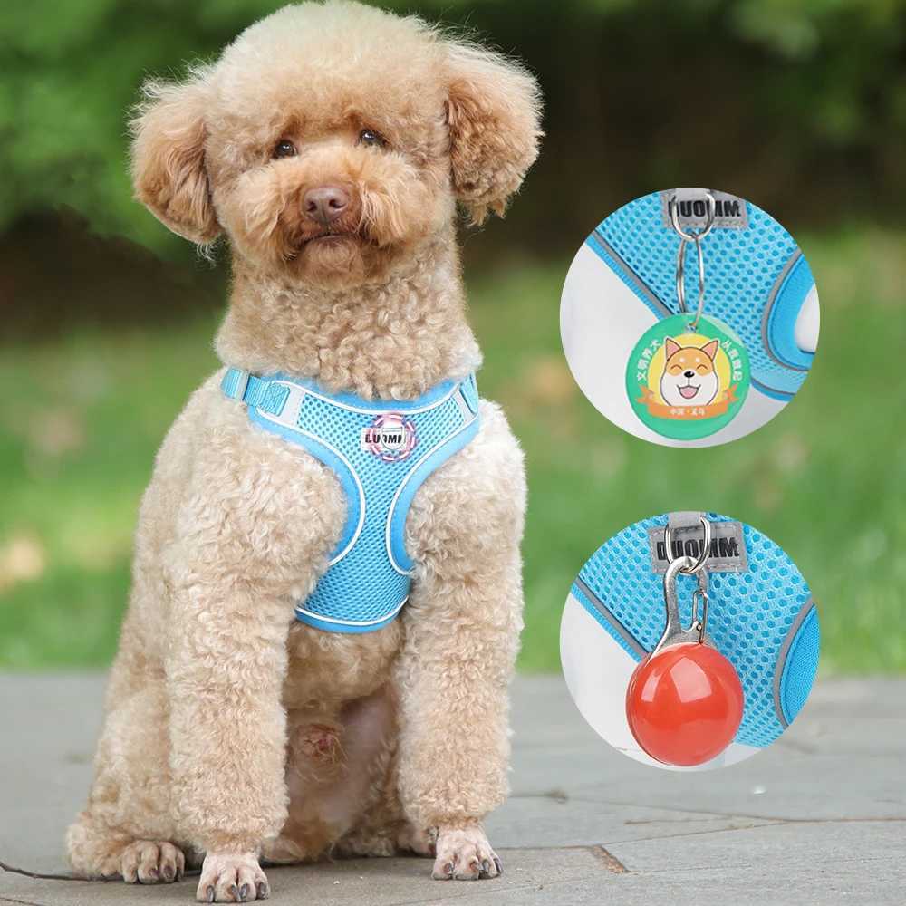 Dog Leash Cute Vest For Small Pets Kittens Undershirt Type Breathable Adjustable Chest Harness Outdoor Walking Pet SuppliesXJ250218