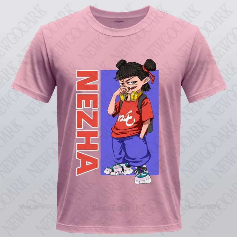 Movie T-shirt Street Version of Nezha and Aobing Printed Graphic Mens and Womens Cotton Casual Shirt Short Sleeve M250218