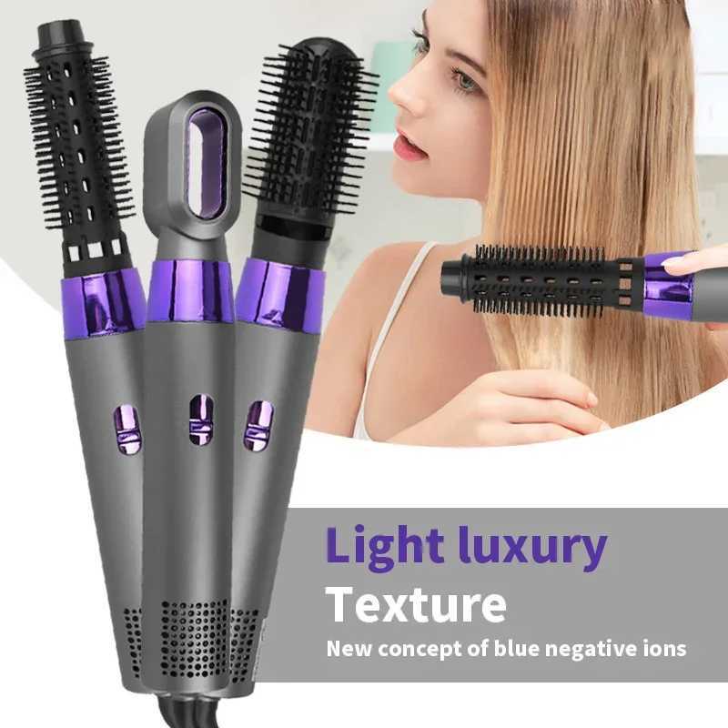 New Arrival 3-in-1 electric curling brush detachable curling iron negative ion hair dryer straightening brush for styling tools 220V Z250219