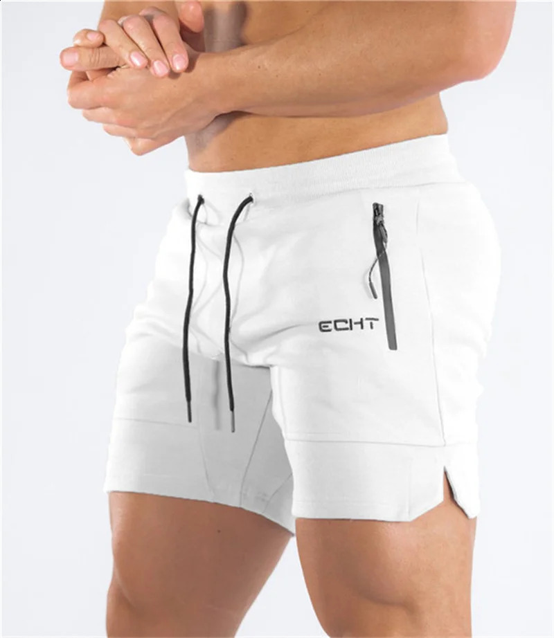 Mens Zip pocket sweatpants Fitness Gyms Shorts Men Summer Running Short Pants Male Jogger mesh Workout Beach sports short pants 250218