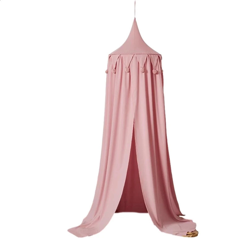 Bed Canopy Kids Nursery Room DecorationsRound Dome Net Play Tent Crib Nooks for Babies Children Bedroom DIY Cotton Net 250219