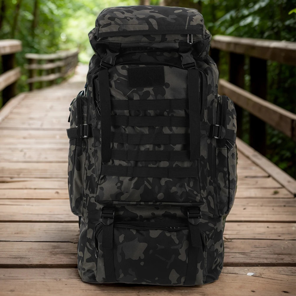 80L Mountaineering Backpack 600D Oxford Cloth Climbing WearResistant Mountain Rucksack for Outdoor Sports y250118