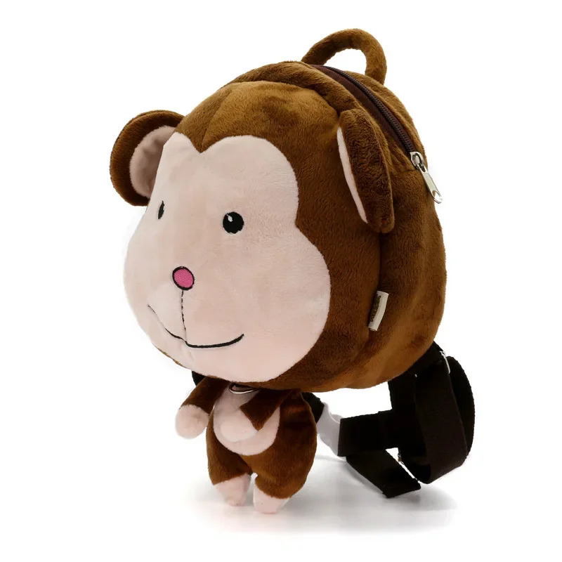 Cartoon Anti-walking Lost Shoulder Backpack Baby Girls Boys Plush Small Bags With Traction Rope Anti-lost Toddler Schoolbag 250219