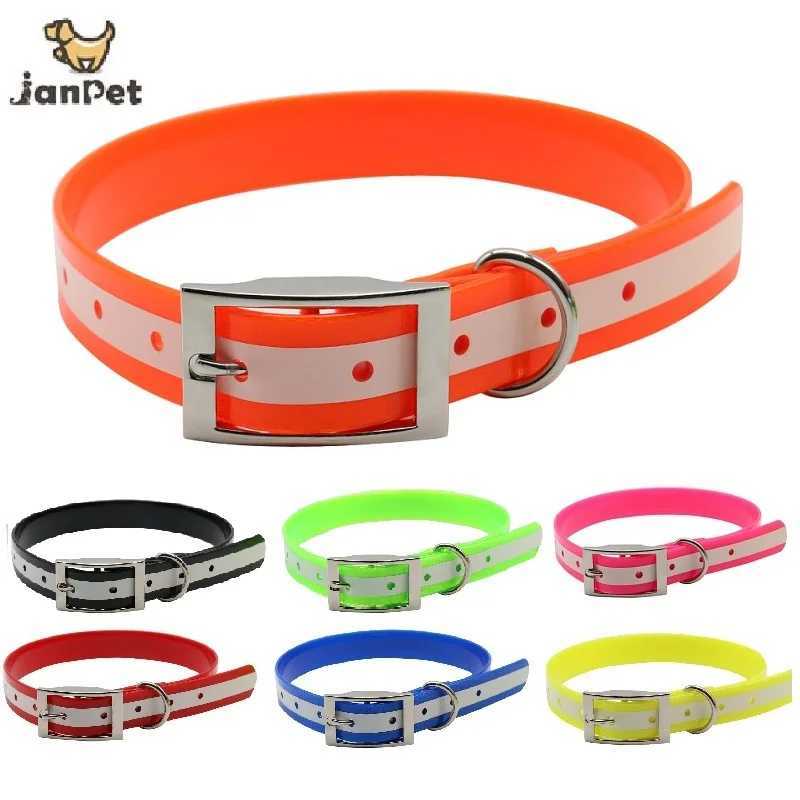 High quty Pet dog collar TPU+Nylon night glowing Reflective Safety collars deodorant waterproof collar pet supplies W250219
