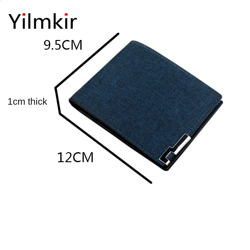 Mens Multifunctional Canvas Wallet Leisure Travel Lightweight Portable Short Style All Match Male Credit Card Holder Coin Purse 250218