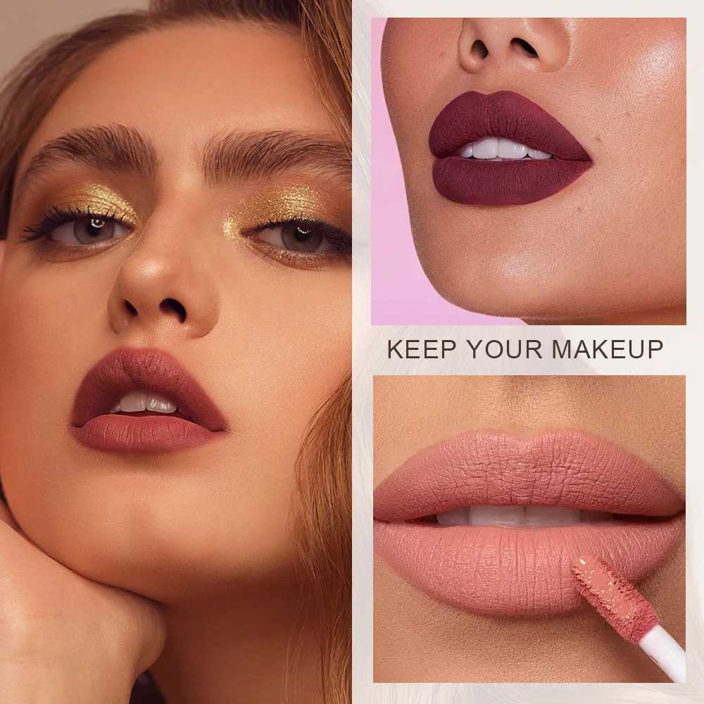 SAM SUGAR Kiss Stick Matte Lip Glaze Mist Surface Non stick Cup Holding Makeup Color Visible Lip Gloss Waterproof Velvet LipsticW250219